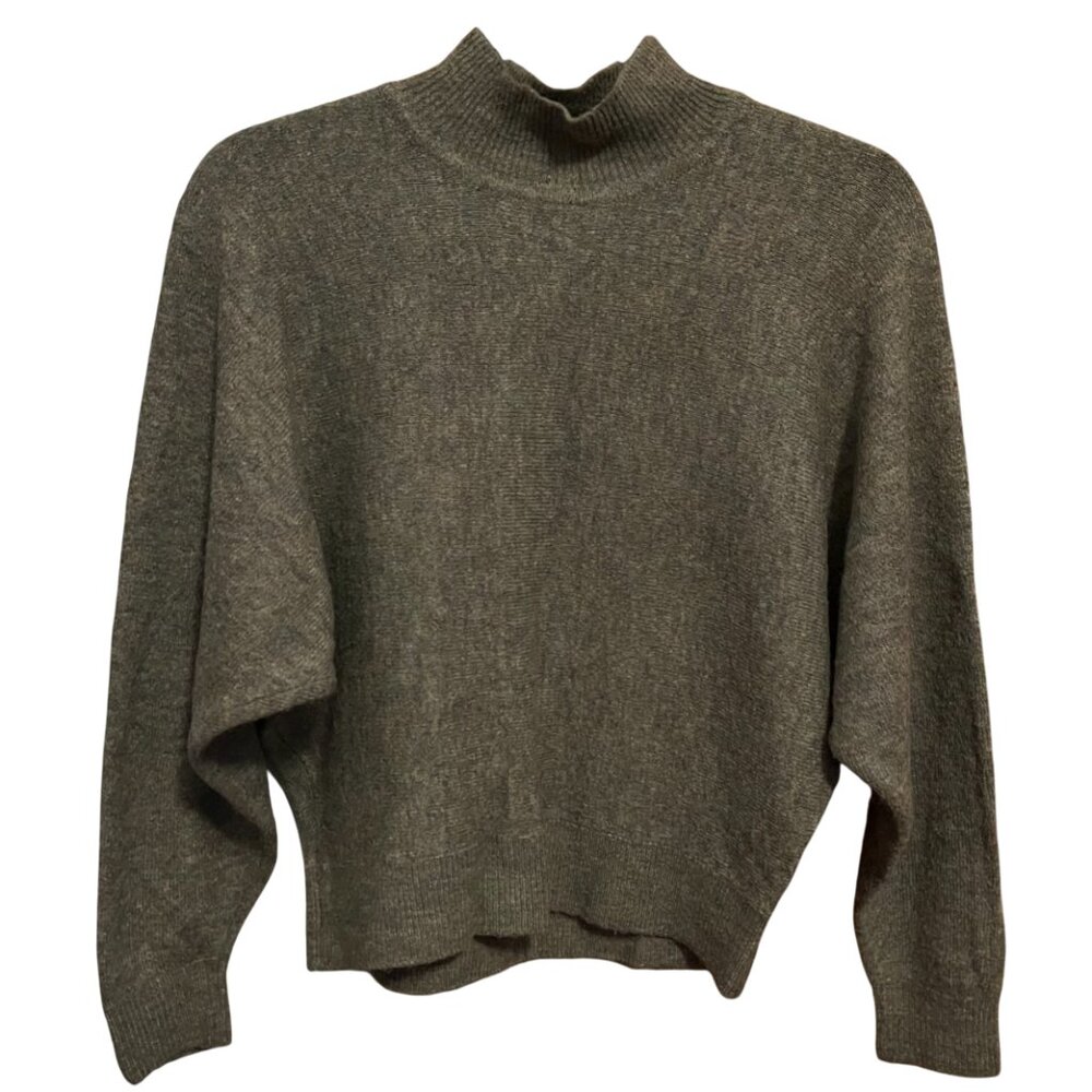 olive green mockneck sweater